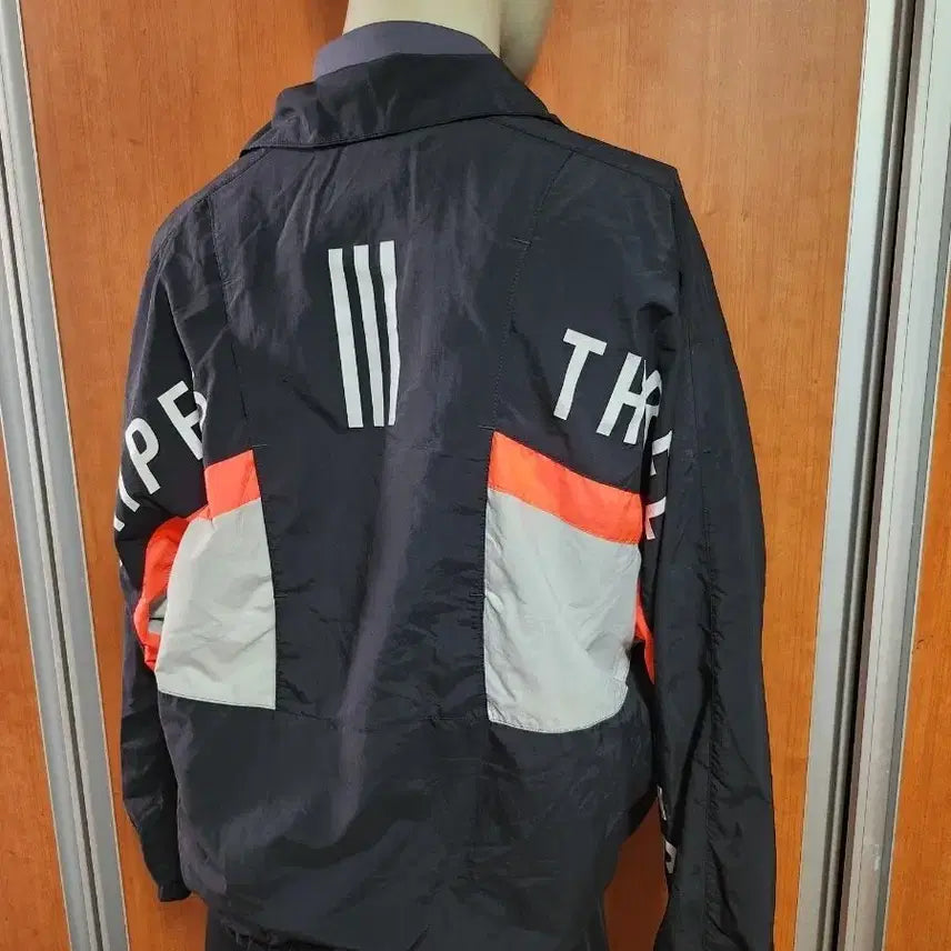 [BUNJANG] Adidas Color Block Windbreaker Jacket (M) / 아디다스삼선 빅로고 컬러블록 바람막이 자켓 (M)