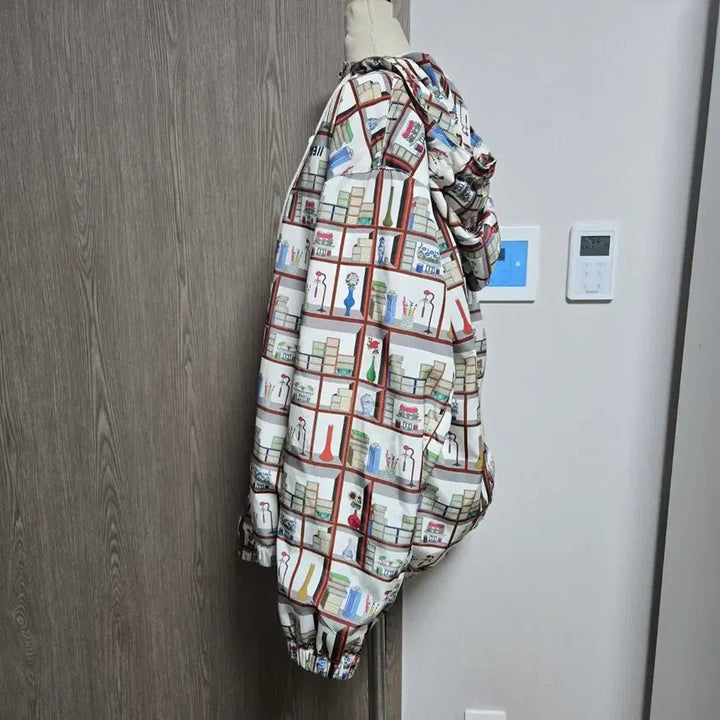 [BUNJANG] Beanpole Bookcase Pattern Hoodie Zip-Up Jacket (Overfit) / !!오늘만 이 가격  빈폴 책꽂이 패턴 후드 집업 자켓 오버핏