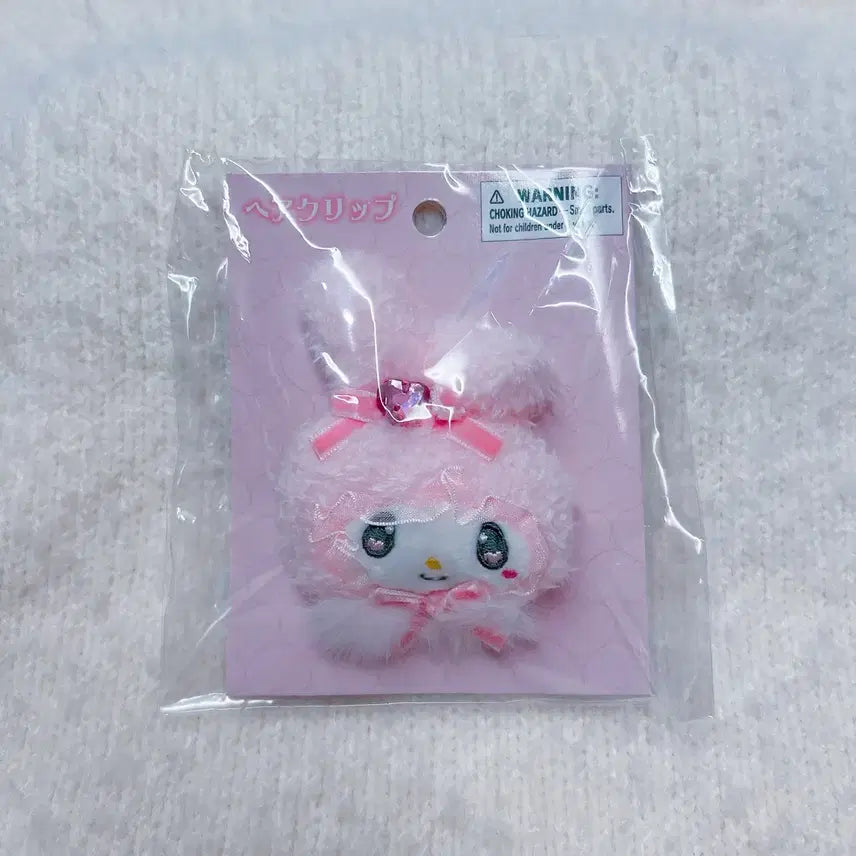 [BUNJANG] Sanrio My Melody Mellowsa Mascot Hairpin / 산리오 마이멜로디 메로우사 멜로우사 마스코트 인형 헤어핀 머리핀