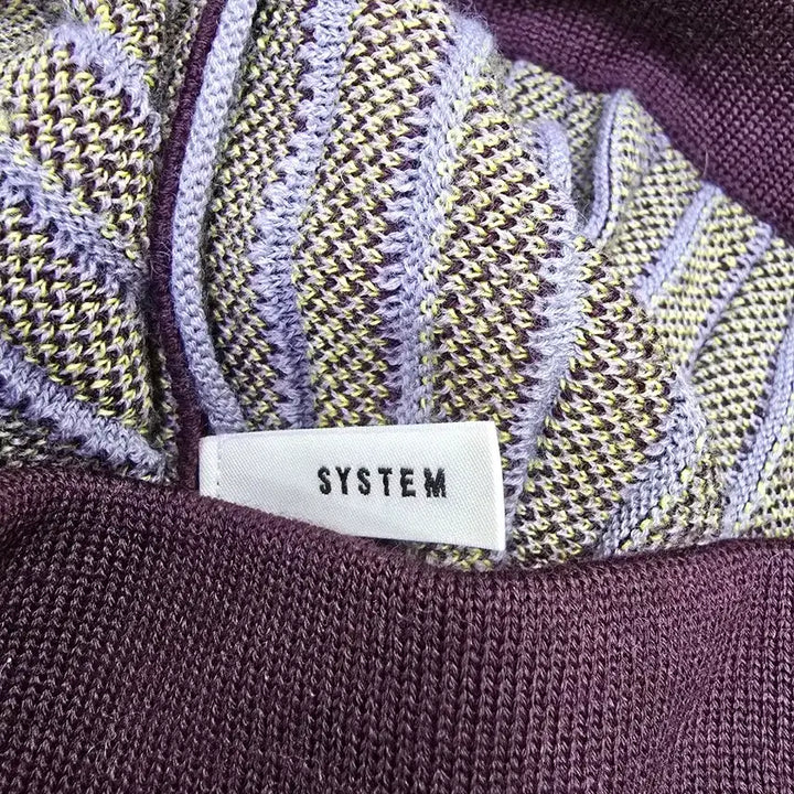 [BUNJANG] System Pleated Knit Skirt / 시스템 배색 패턴 플리츠 니트 스커트 (1883)