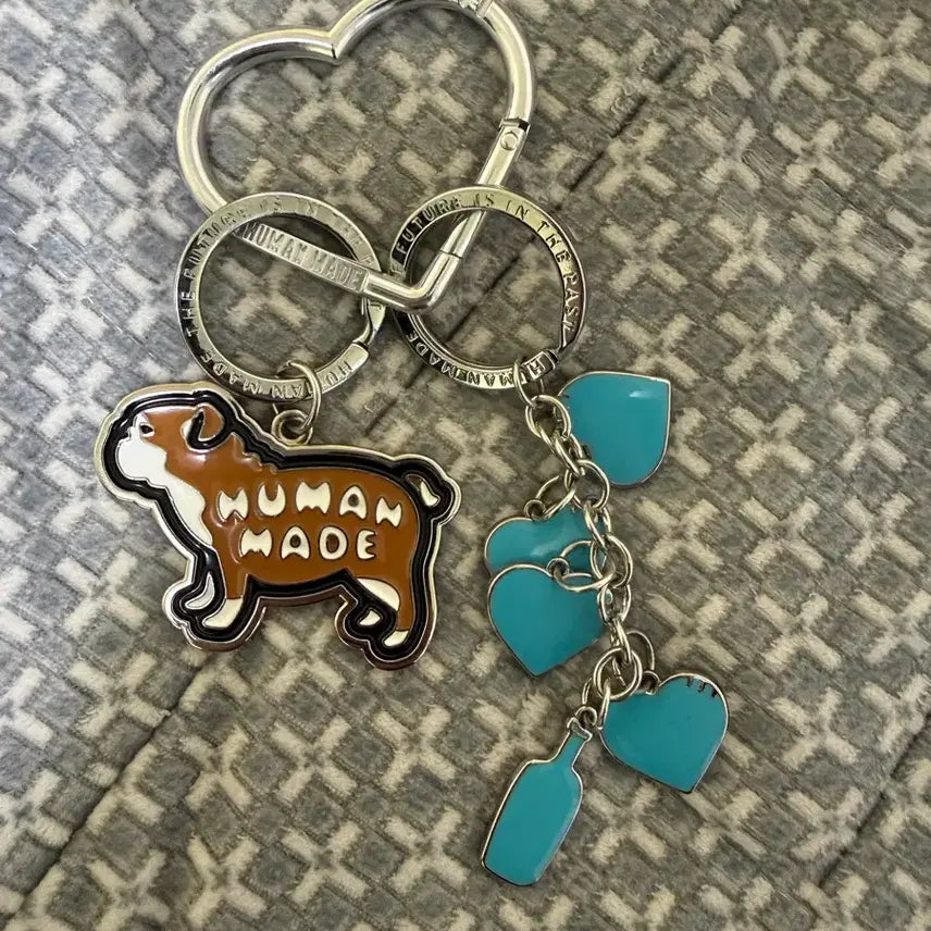 [BUNJANG] Human Made Animal Heart Keyring Set - Blue Bottle Exclusive / [새상품]휴먼메이드 키링 세트 블루보틀 동물 하트키링
