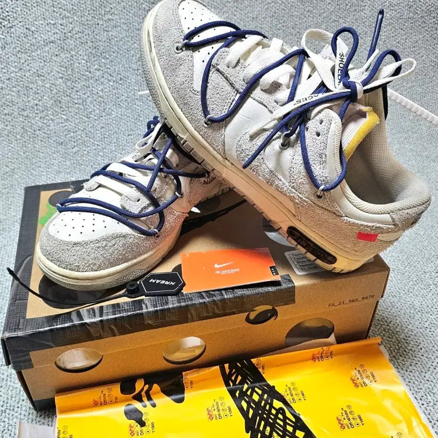 [BUNJANG] Nike x Off-White Dunk Low Sneakers / [270 사이즈] 나이키 x 오프화이트 덩크 로우 스니커즈