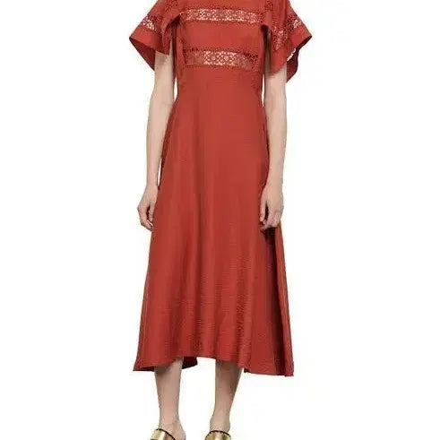 [BUNJANG] Sandro Lace Panel Long Dress - Size 38 / SANDRO 산드로 레이스 패널 원피스 38사이즈