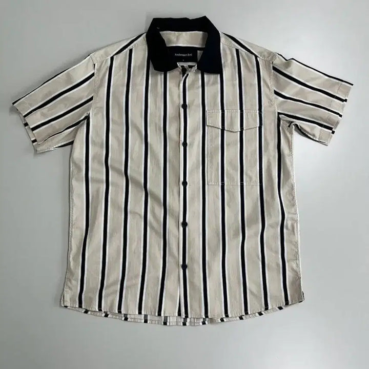 [BUNJANG] Andersson Bell Stripe Short Sleeve Shirt / [정품] 앤더슨벨 스프라이트 반팔 셔츠