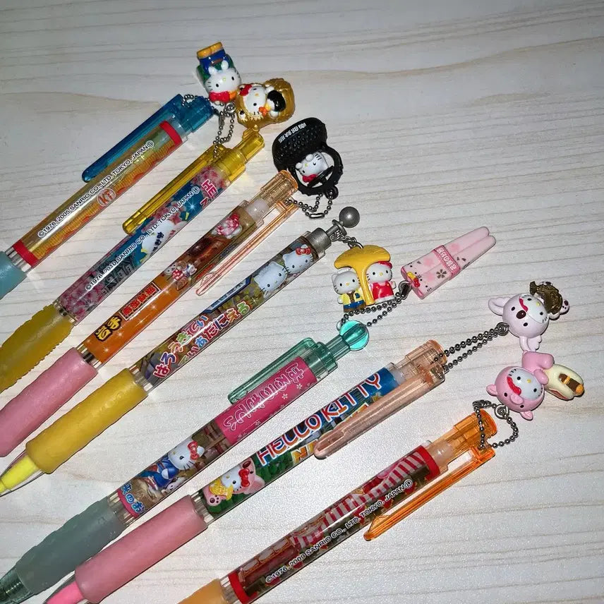 [BUNJANG] Sanrio Vintage Hello Kitty Pen/Mechanical Pencil/Strap Bundle Set / 일괄)고전키티볼펜/샤프/키티스트랩/킽스