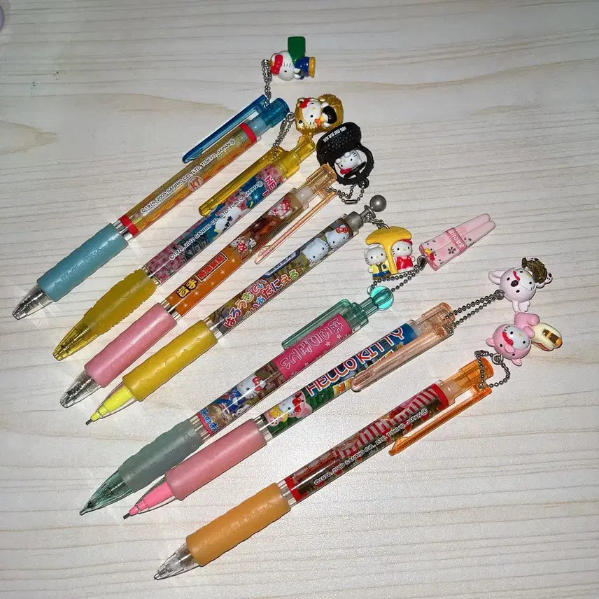 [BUNJANG] Sanrio Vintage Hello Kitty Pen/Mechanical Pencil/Strap Bundle Set / 일괄)고전키티볼펜/샤프/키티스트랩/킽스