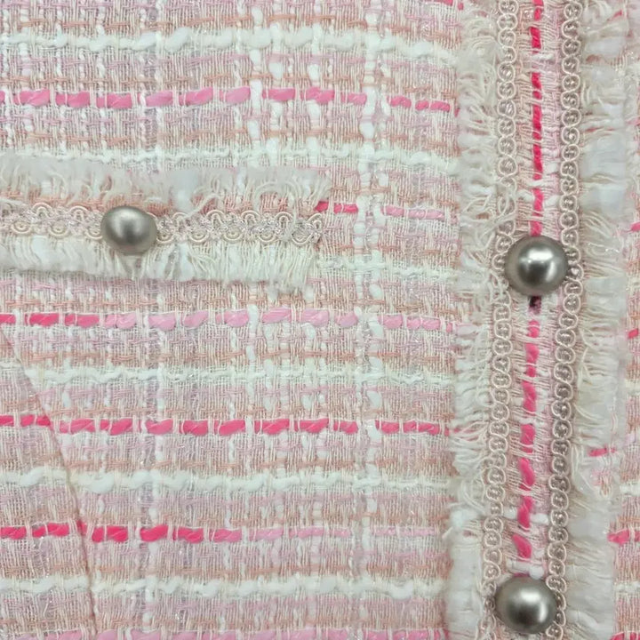[BUNJANG] NAFNAF Pink Tweed Jacket [F20543] / NAFNAF 핑크 트위드 자켓 [F20543]