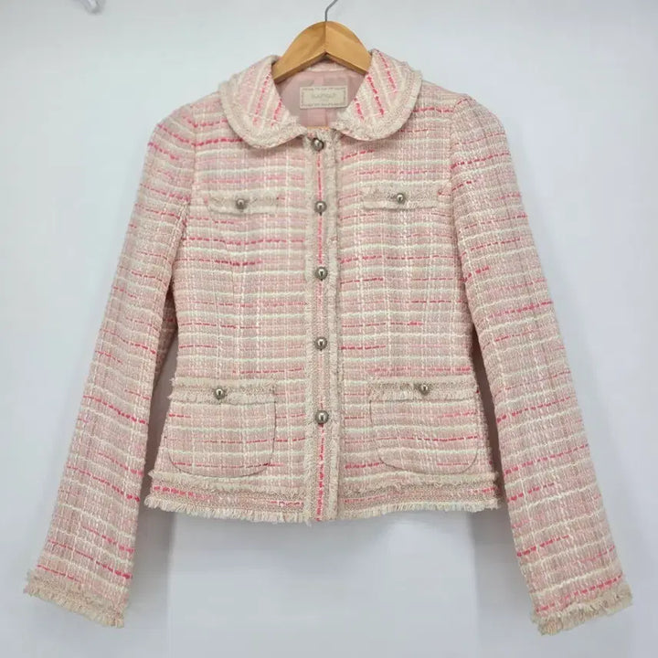 [BUNJANG] NAFNAF Pink Tweed Jacket [F20543] / NAFNAF 핑크 트위드 자켓 [F20543]