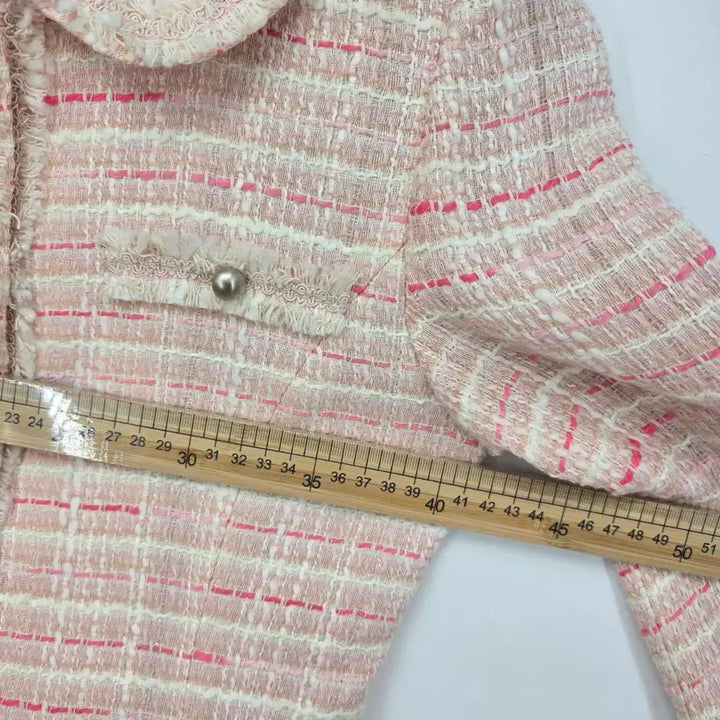 [BUNJANG] NAFNAF Pink Tweed Jacket [F20543] / NAFNAF 핑크 트위드 자켓 [F20543]