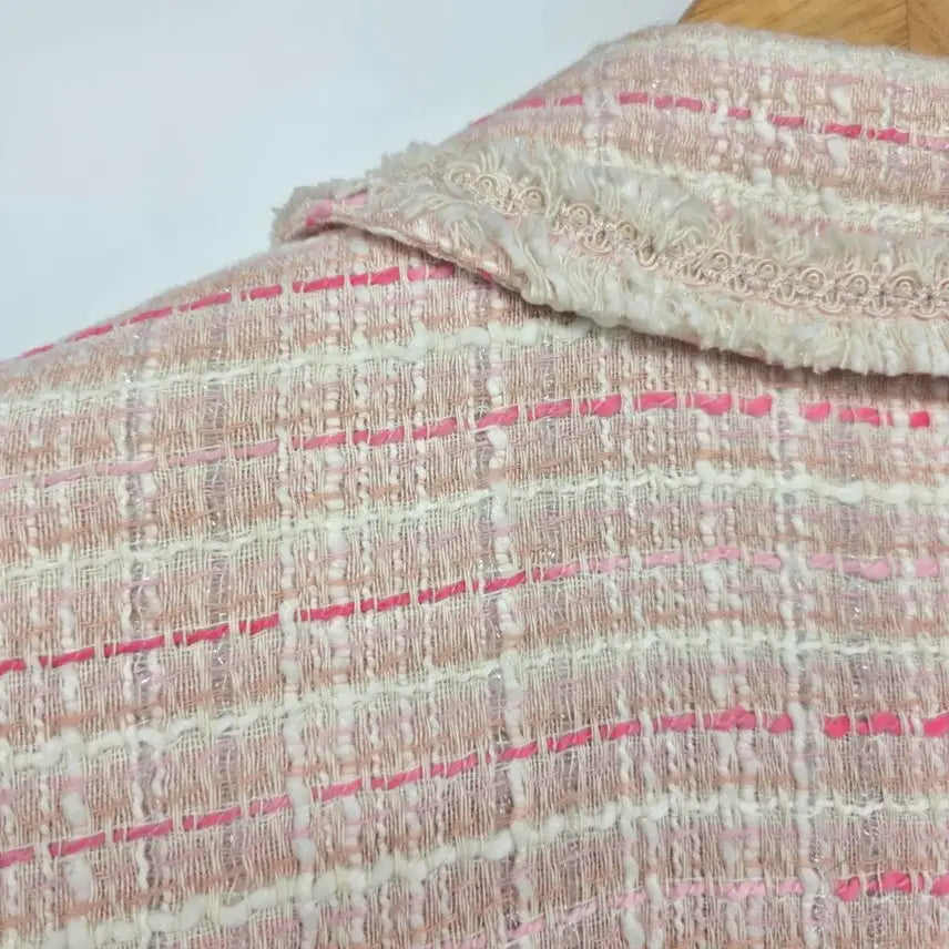 [BUNJANG] NAFNAF Pink Tweed Jacket [F20543] / NAFNAF 핑크 트위드 자켓 [F20543]