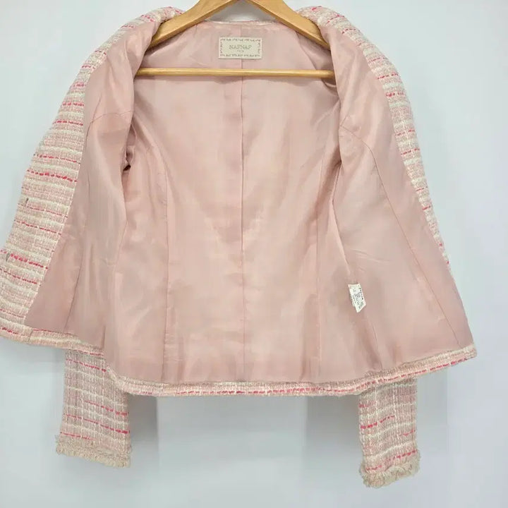 [BUNJANG] NAFNAF Pink Tweed Jacket [F20543] / NAFNAF 핑크 트위드 자켓 [F20543]