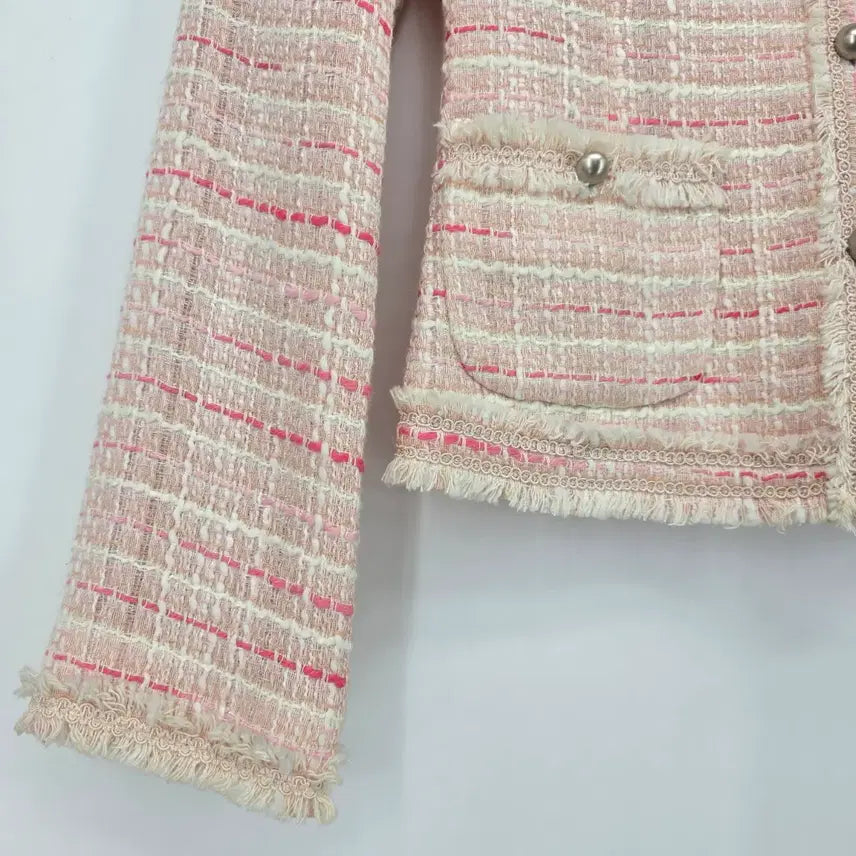 [BUNJANG] NAFNAF Pink Tweed Jacket [F20543] / NAFNAF 핑크 트위드 자켓 [F20543]