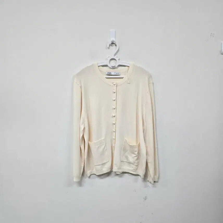[BUNJANG] ZARA Ivory Soft 7/4 Cardigan / 자라 아이보리 부들 7부가디건