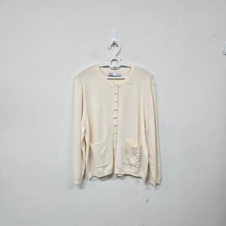[BUNJANG] ZARA Ivory Soft 7/4 Cardigan / 자라 아이보리 부들 7부가디건