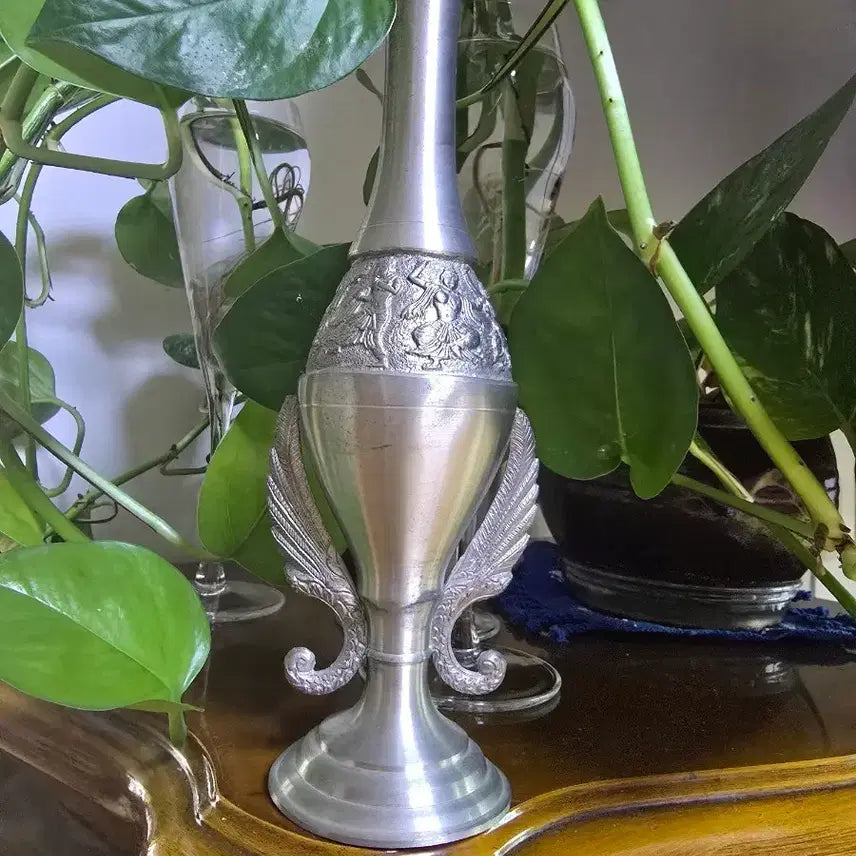 [BUNJANG] Antique Style Pewter Vase / 높이25cm/  앤틱 스타일 주석 꽃병