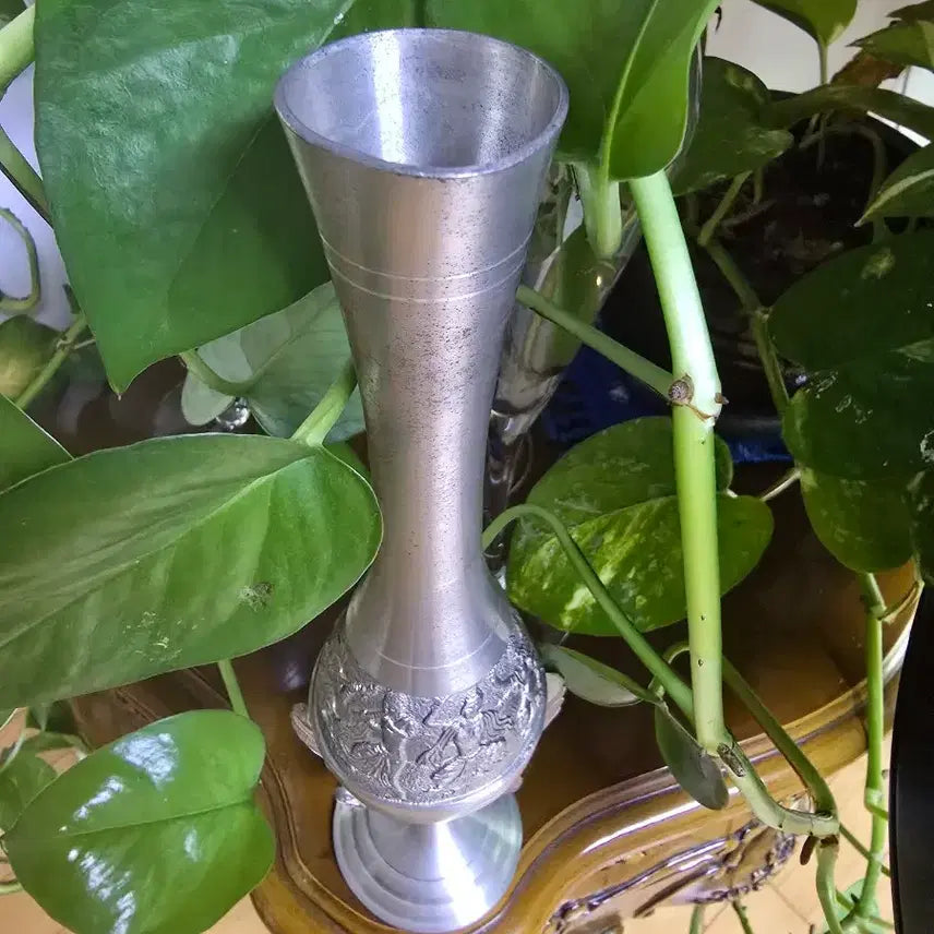 [BUNJANG] Antique Style Pewter Vase / 높이25cm/  앤틱 스타일 주석 꽃병