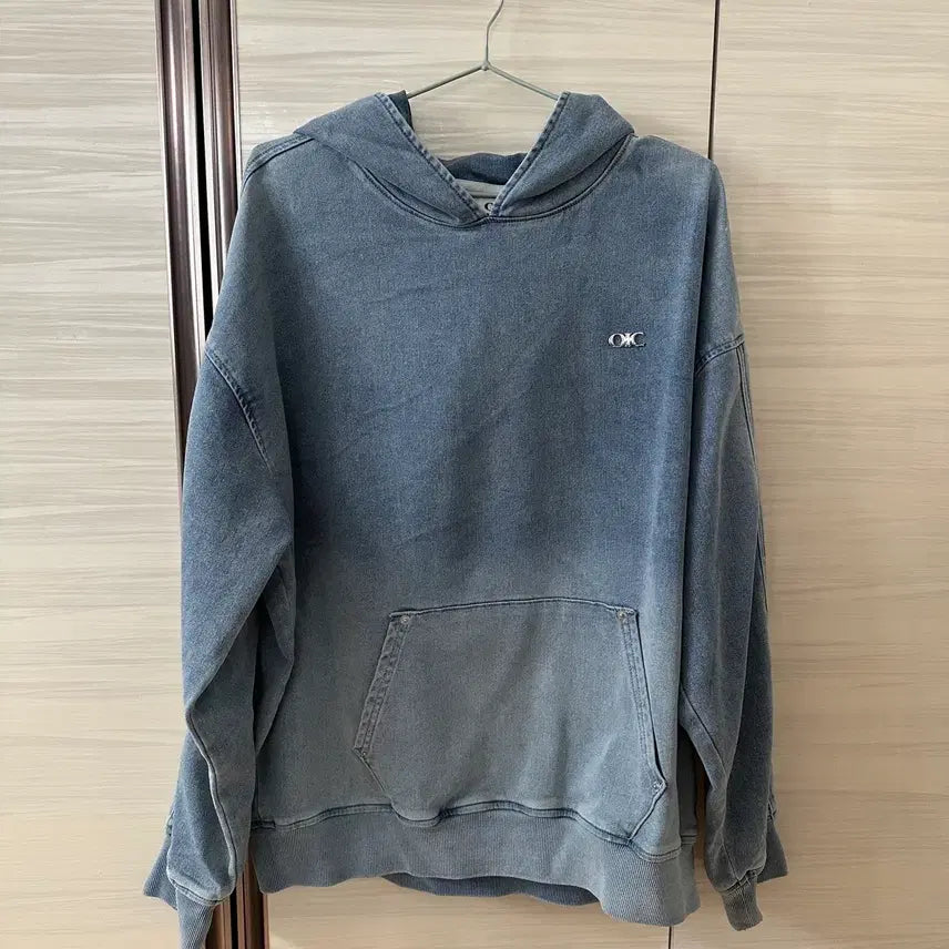 [BUNJANG] OIOI Collection Denim Hoodie Light Blue M / 오아이오아이컬렉션 데님 후드
