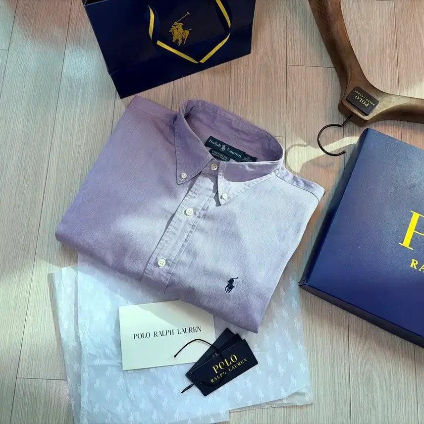 [SOLD OUT] 폴로 랄프로렌 셔츠 커스텀핏 연퍼플컬러 100사이즈 1회착