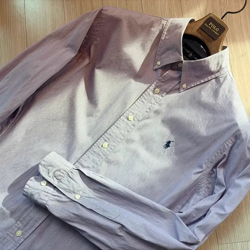 [SOLD OUT] 폴로 랄프로렌 셔츠 커스텀핏 연퍼플컬러 100사이즈 1회착