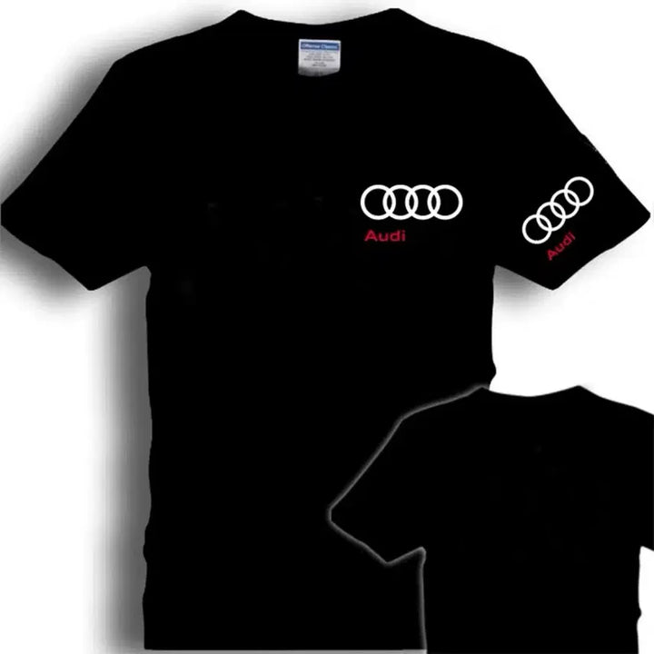 [BUNJANG] Audi Black Logo Printed T-shirt / 아우디 블랙 반팔 티셔츠 로고 프린팅