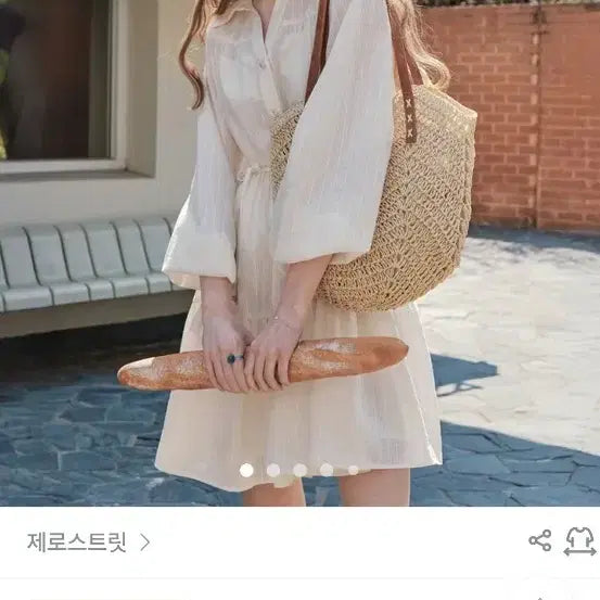 [SOLD OUT] 제로스트릿 소프트 셔츠 원피스 s 아이보리