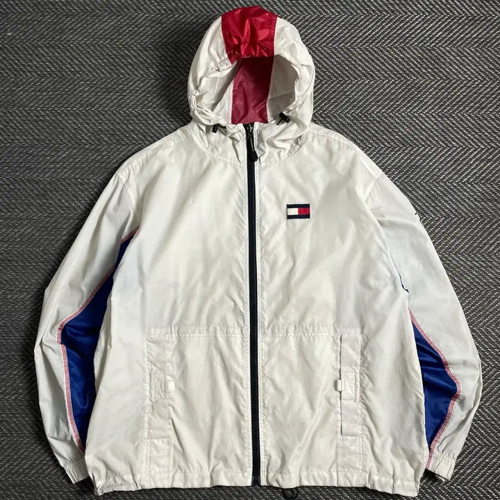 [BUNJANG] Tommy Hilfiger Spellout Big Logo Windbreaker Jacket / 00s 타미힐피거 스펠아웃 빅로고 바람막이o 5013