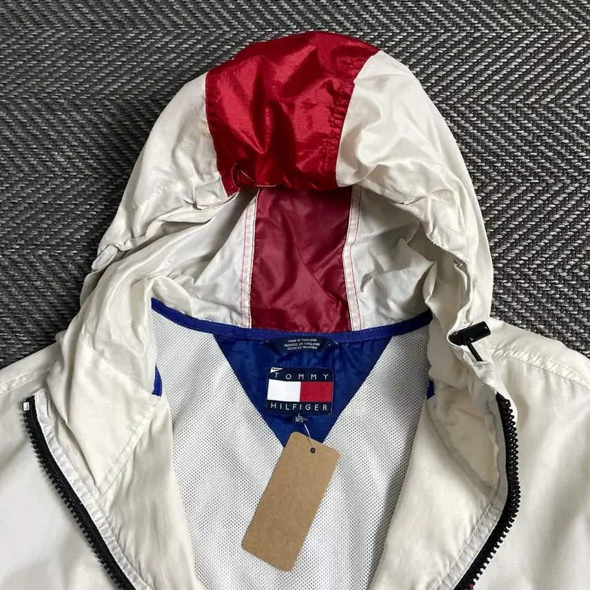 [BUNJANG] Tommy Hilfiger Spellout Big Logo Windbreaker Jacket / 00s 타미힐피거 스펠아웃 빅로고 바람막이o 5013