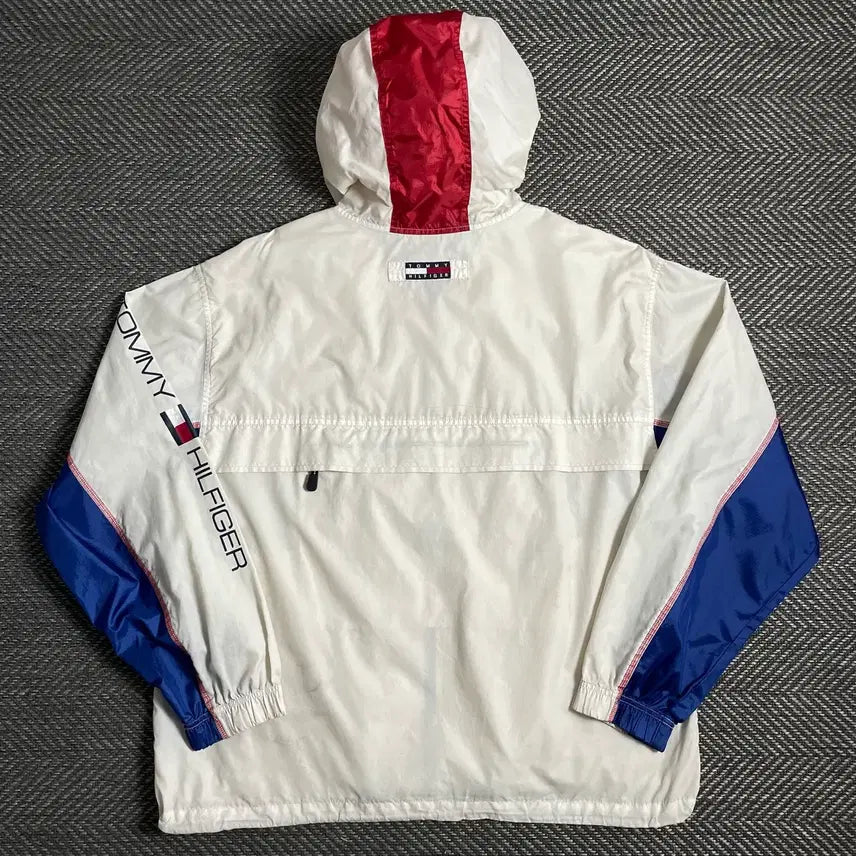 [BUNJANG] Tommy Hilfiger Spellout Big Logo Windbreaker Jacket / 00s 타미힐피거 스펠아웃 빅로고 바람막이o 5013