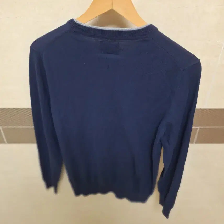 [BUNJANG] Hazzys Navy Round Neck Knit Sweater / 