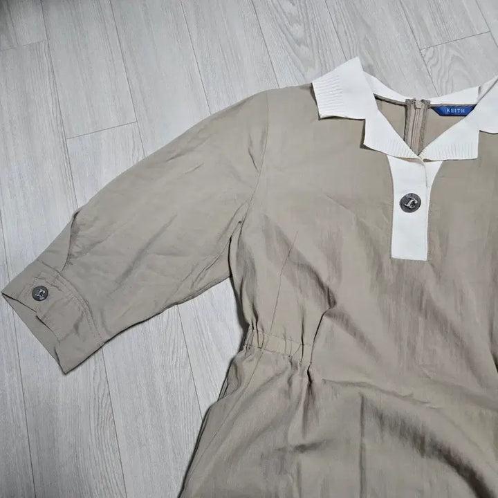 [SOLD OUT] !!오늘만 이 가격  키이스 23년식 카라넥 7부 롱 롱 원피스 베이지
