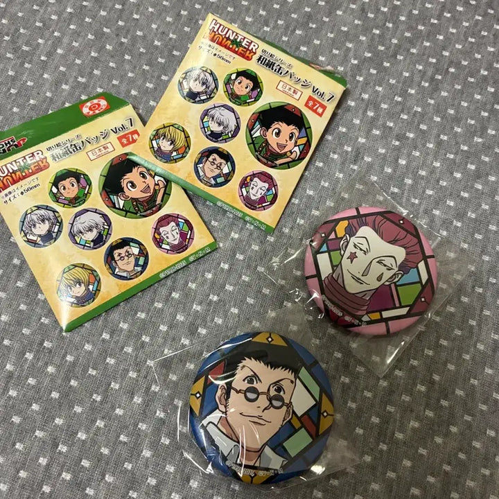 [BUNJANG] Hunter x Hunter Hisoka &amp; Leorio Bundle Set Can Badge / 헌터헌터 캔뱃지 히소카 레오리오 일괄