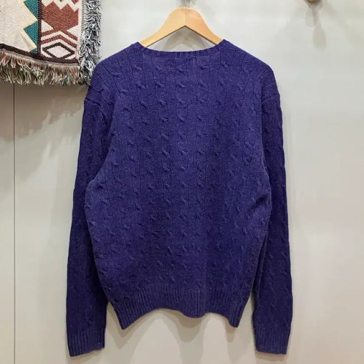 [BUNJANG] Polo Ralph Lauren Purple Cable Knit Sweater / polo 폴로 랄프로렌 퍼플 케이블 니트