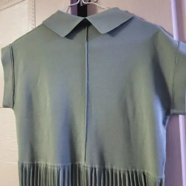 [SOLD OUT] 카라넥 플리츠 롱 원피스 민트