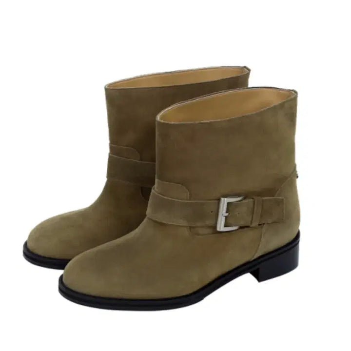 [SOLD OUT] 미닛뮤트 쇼티 버클 부츠 스웨이드 카키 230size