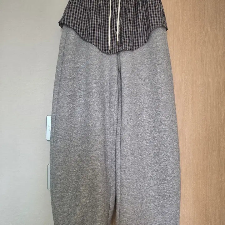 [BUNJANG] Check Wrap Skirt Training Curved Pants / 체크 랩치마바지 여성트레이닝팬츠  랩팬츠  커브드팬츠