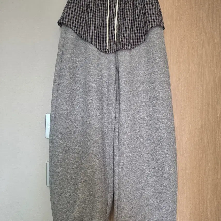 [BUNJANG] Check Wrap Skirt Training Curved Pants / 체크 랩치마바지 여성트레이닝팬츠  랩팬츠  커브드팬츠