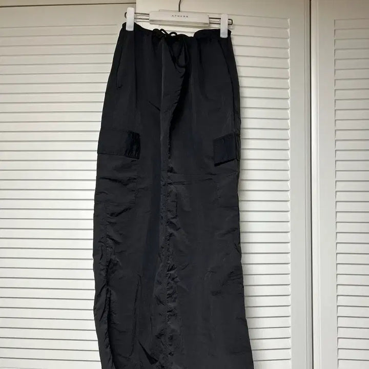 [BUNJANG] Black Cargo Long Skirt / 블랙 카고 롱 스커트