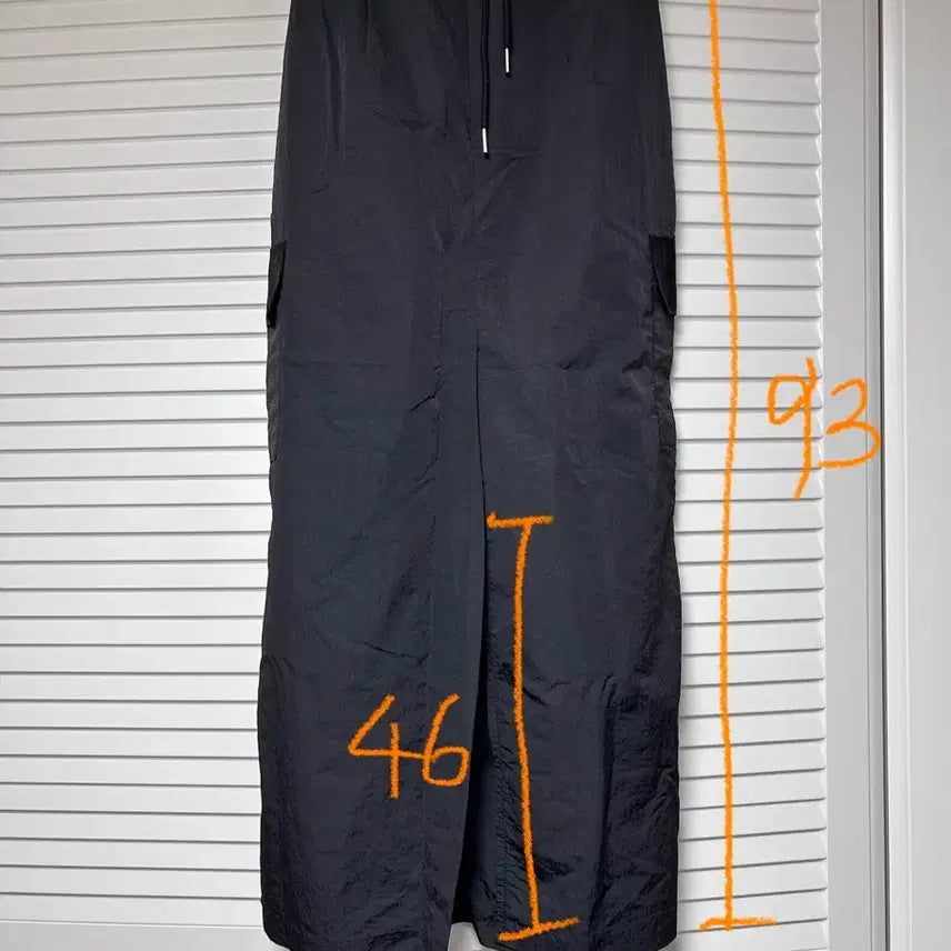 [BUNJANG] Black Cargo Long Skirt / 블랙 카고 롱 스커트