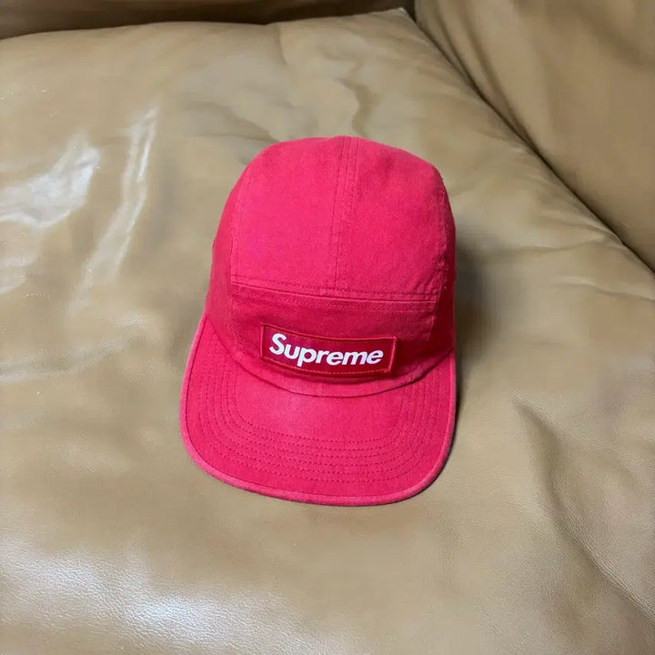 [BUNJANG] Supreme Camp Cap Washed Red Hat / 슈프림 캠프캡 모자 박스로고 워시드 레드