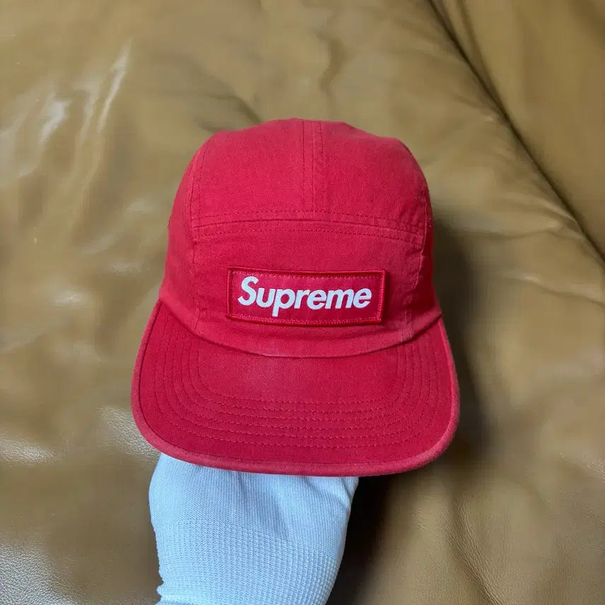 [BUNJANG] Supreme Camp Cap Washed Red Hat / 슈프림 캠프캡 모자 박스로고 워시드 레드