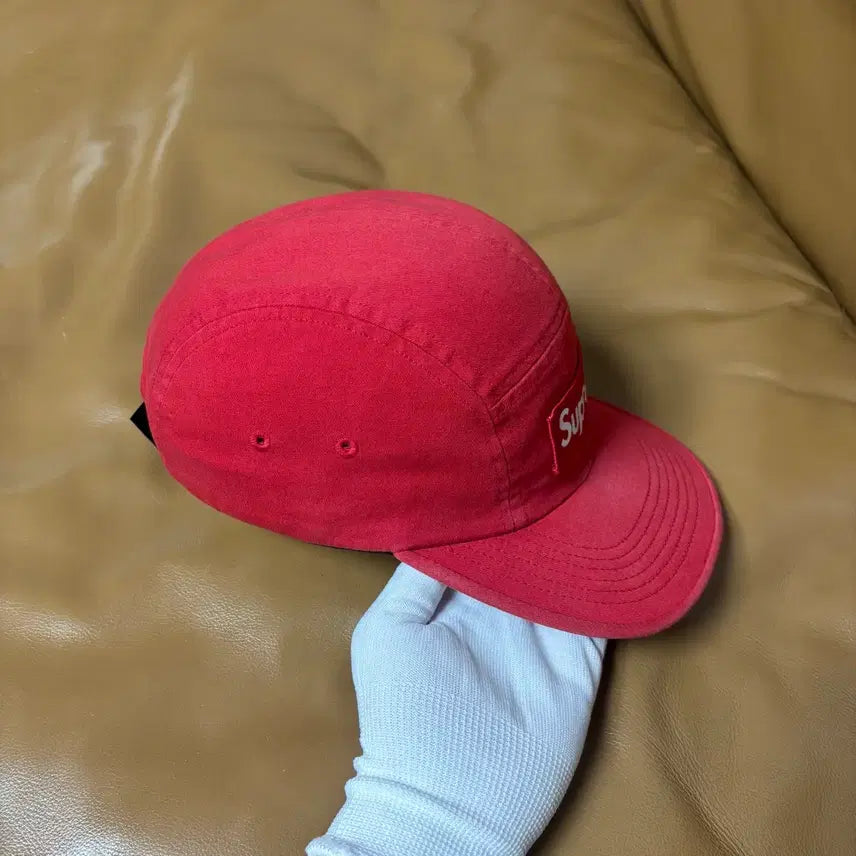 [BUNJANG] Supreme Camp Cap Washed Red Hat / 슈프림 캠프캡 모자 박스로고 워시드 레드
