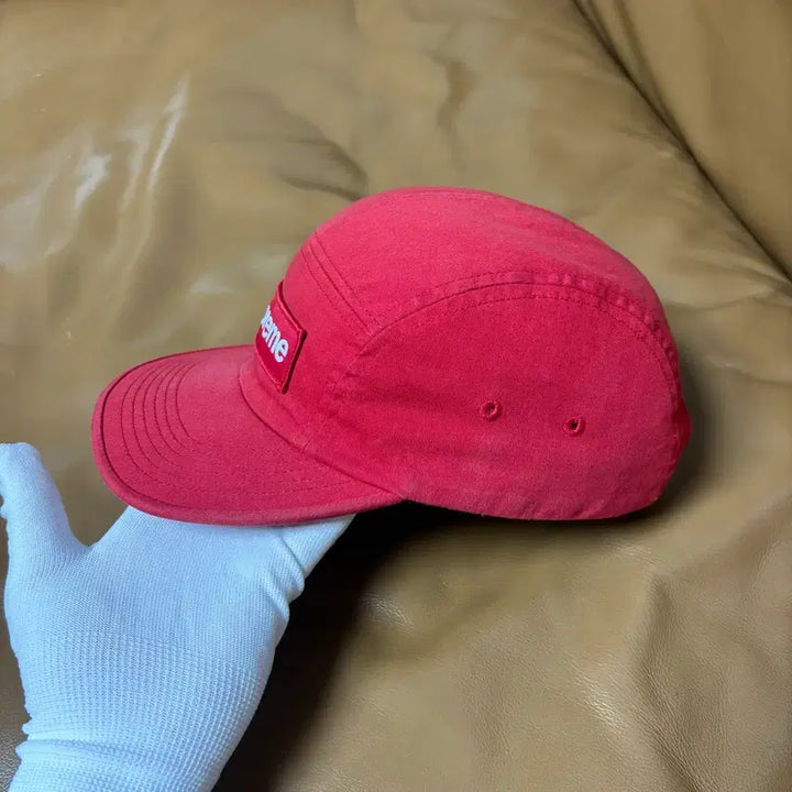 [BUNJANG] Supreme Camp Cap Washed Red Hat / 슈프림 캠프캡 모자 박스로고 워시드 레드
