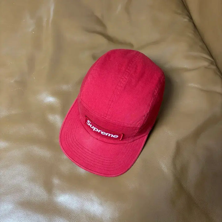 [BUNJANG] Supreme Camp Cap Washed Red Hat / 슈프림 캠프캡 모자 박스로고 워시드 레드