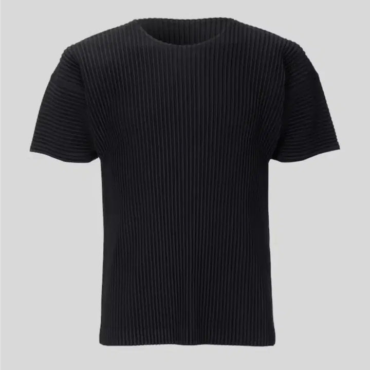 [BUNJANG] Homme Plissé Issey Miyake Basic Short Sleeve T-Shirt Black / 옴므플리세 베이직 반팔 티셔츠 블랙