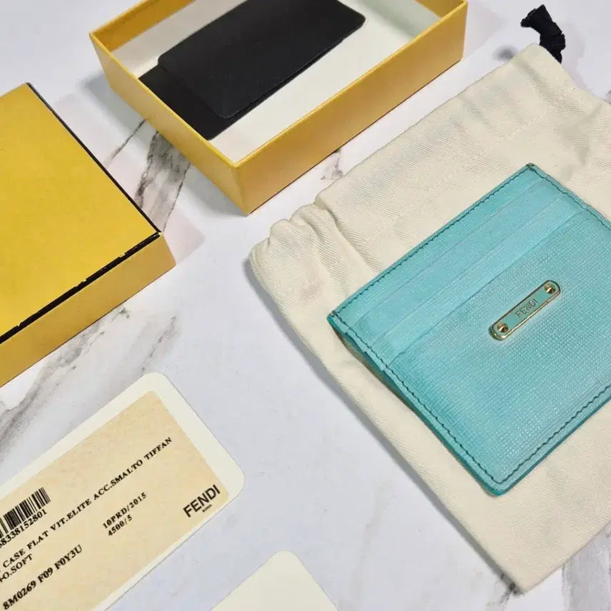 [BUNJANG] Fendi Sky Blue Card Holder / (정품) 펜디 스카이블루 카드지갑 홀더