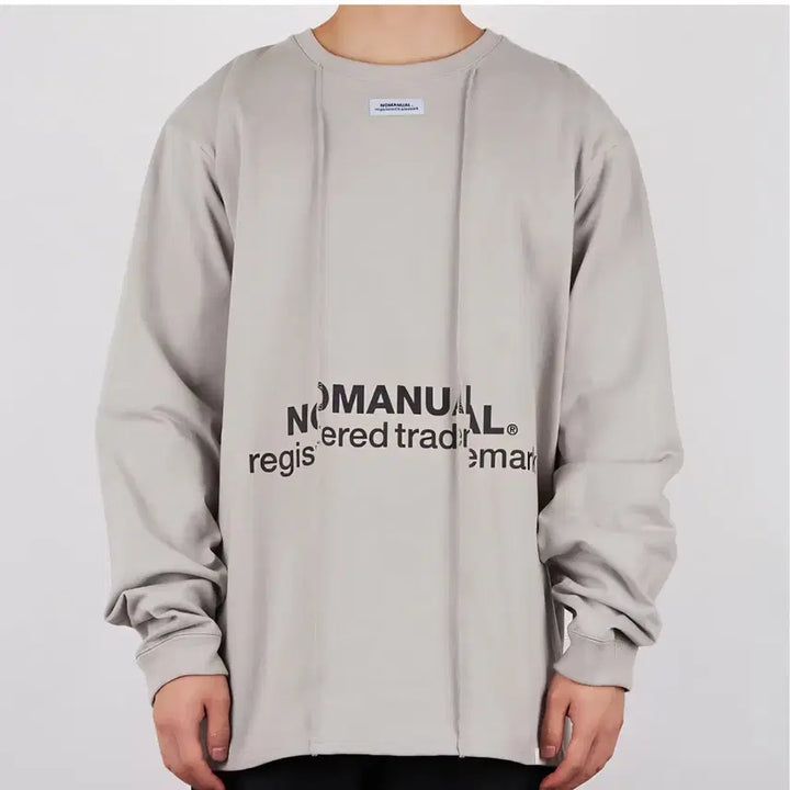 [BUNJANG] No Manual Long Sleeve Grey / (M) 노매뉴얼 롱슬리브 그레이