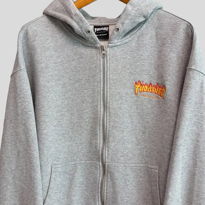 [BUNJANG] THRASHER Sweat Hoodie Zip-up (Size L) / (L)THRASHER 트레셔 스웨트 후드집업