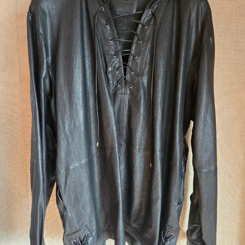 [BUNJANG] Zara Steven Meisel Leather Western Pullover Shirt L-XL / 자라 스티븐 마이젤 레더 웨스턴 풀오버셔츠L- XL
