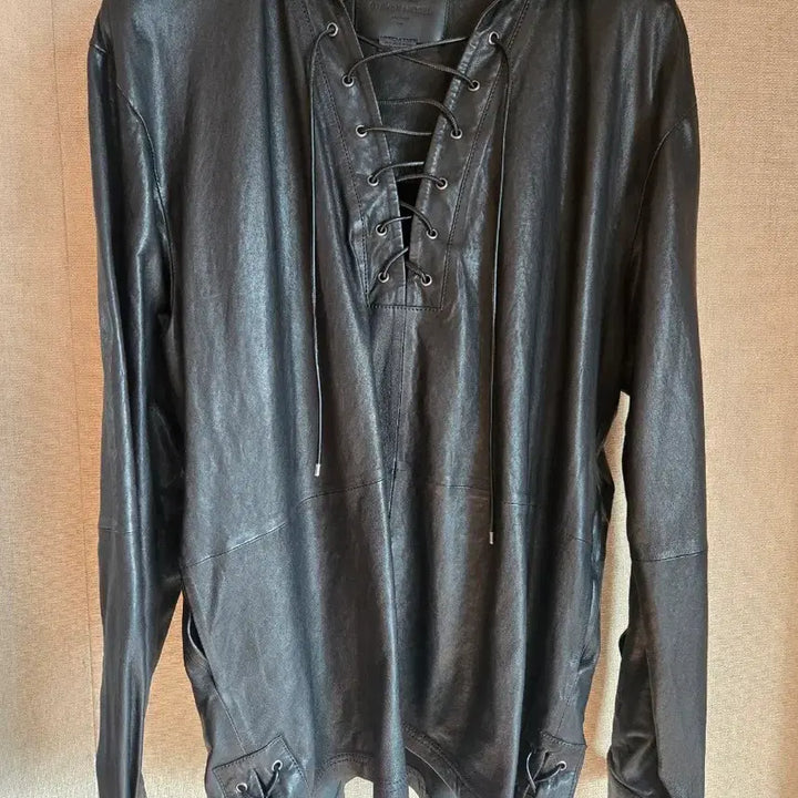 [BUNJANG] Zara Steven Meisel Leather Western Pullover Shirt L-XL / 자라 스티븐 마이젤 레더 웨스턴 풀오버셔츠L- XL