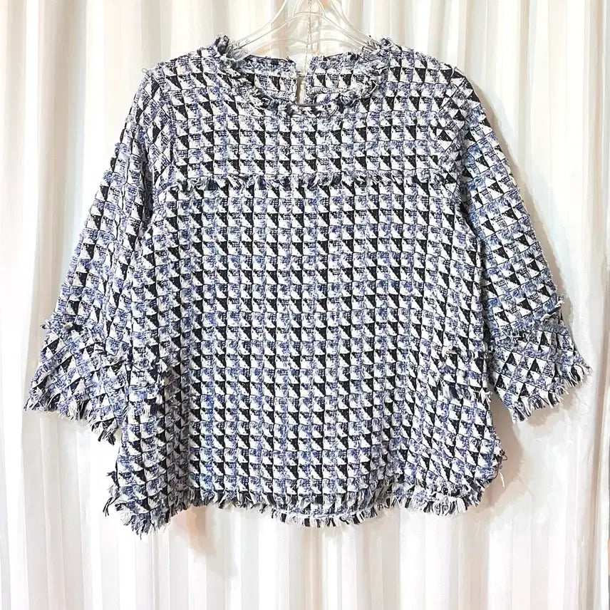 [BUNJANG] BESTI BELLI Tweed Blouse Top Size 55 / (1회착) 베스티벨리 BESTI BELLI 트위드 상의 블라우스 탑 55